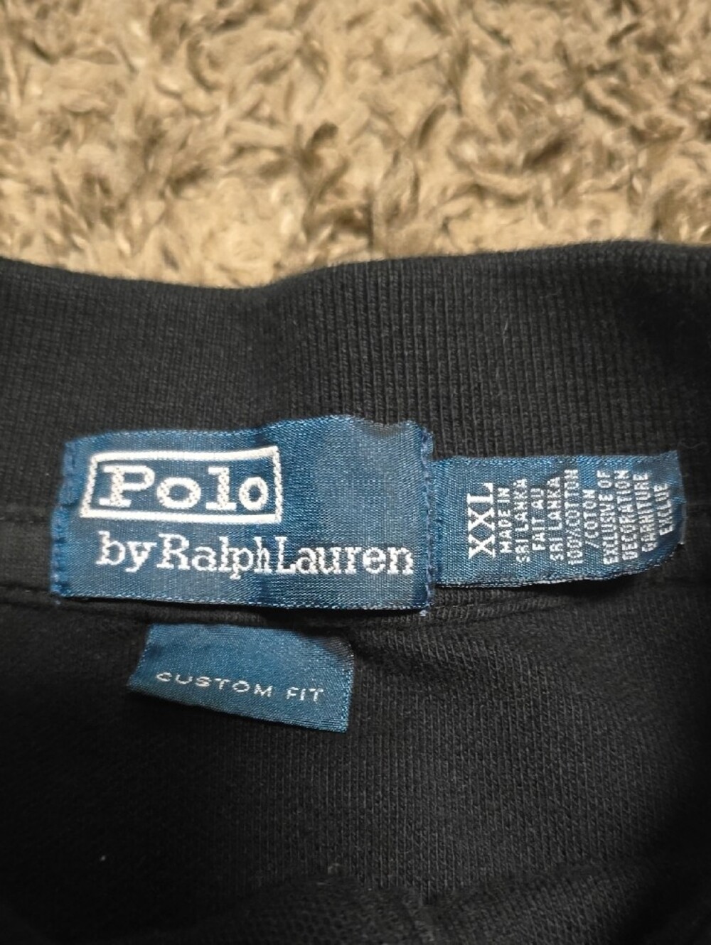 Ralph Lauren Men's Black Polo with White Pony Logo - Picture 3 of 5